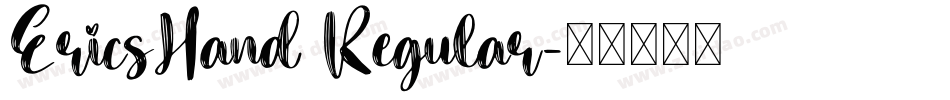 EricsHand Regular字体转换